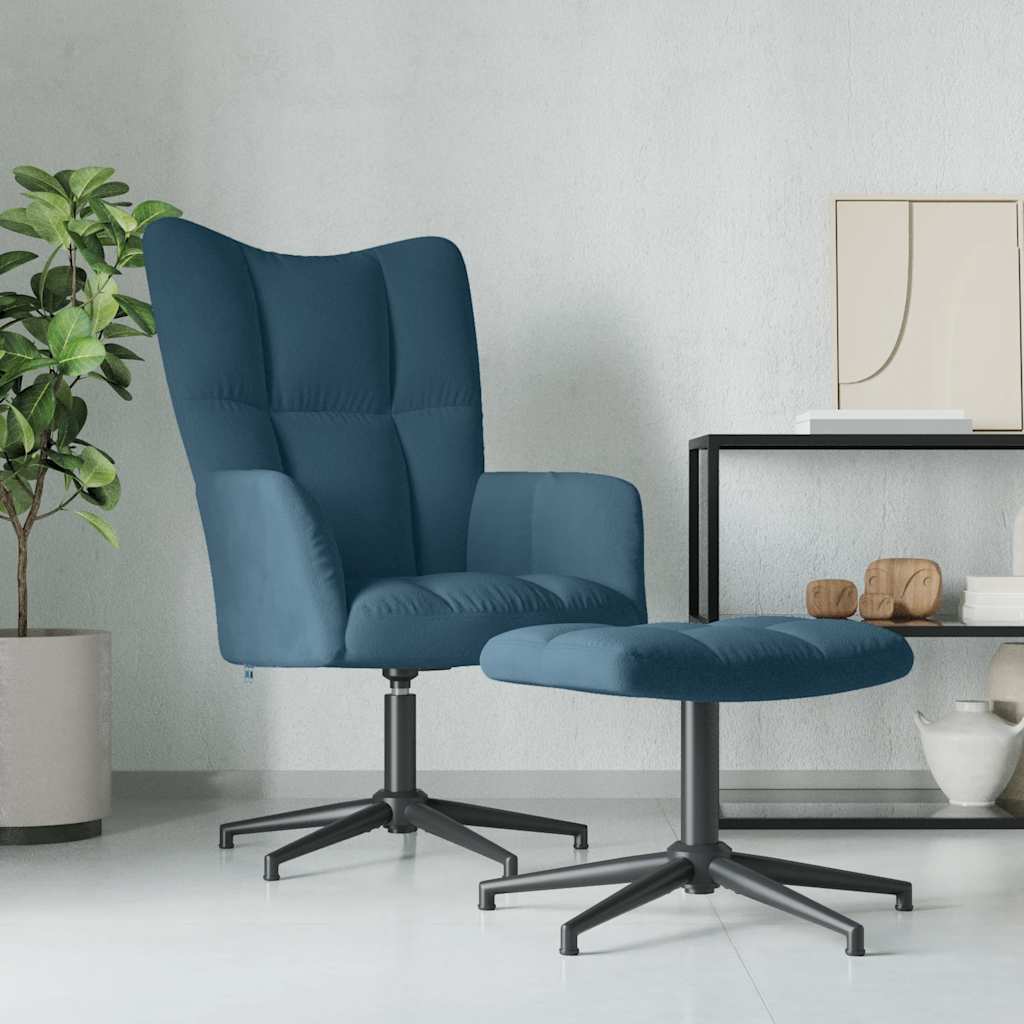 vidaXL Relaxstoel fluweel lichtgrijs