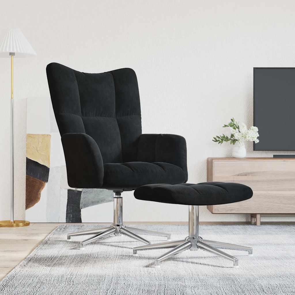 vidaXL Recliner velvet light grey