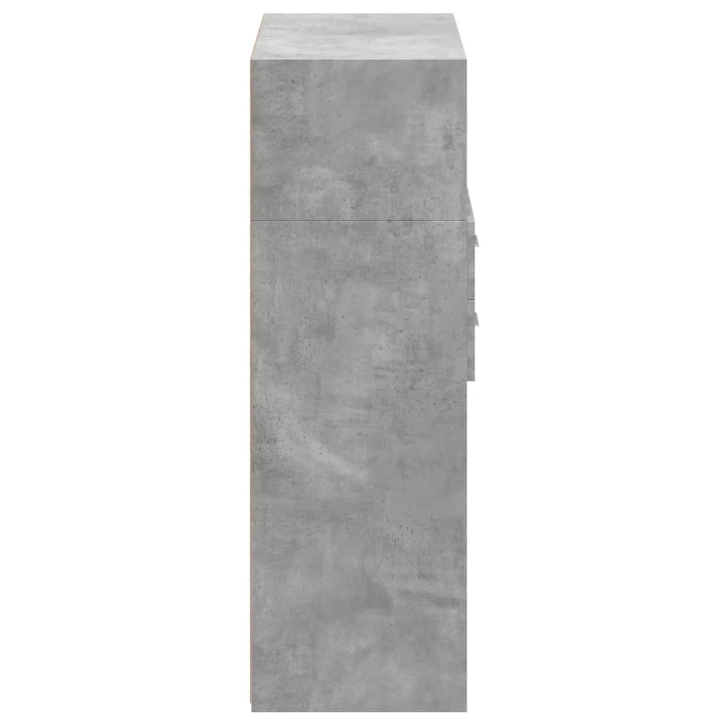 vidaXL Hoge kast 80x42,5x124 cm bewerkt hout wit