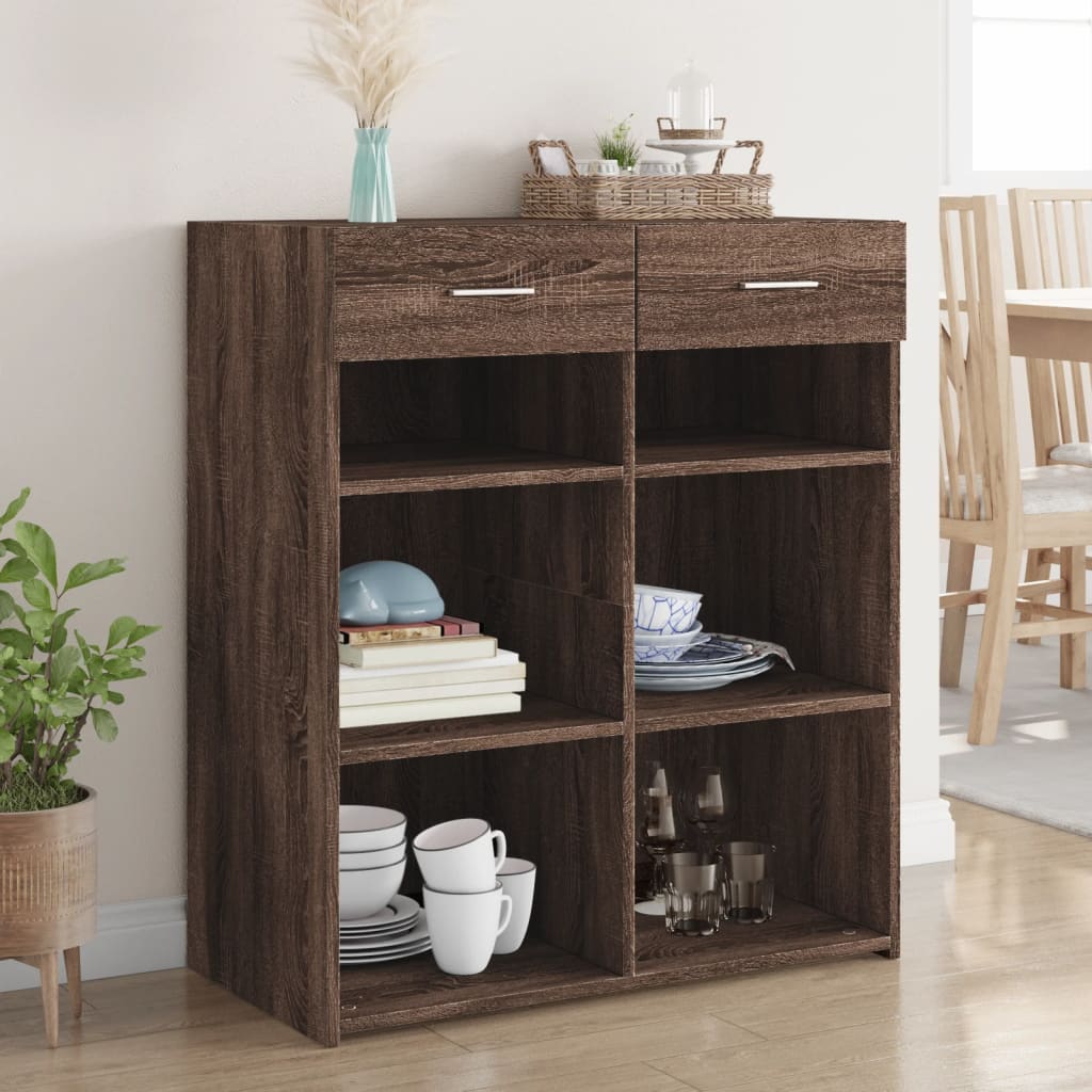 vidaXL Sideboard 80x42.5x93 cm engineered wood white