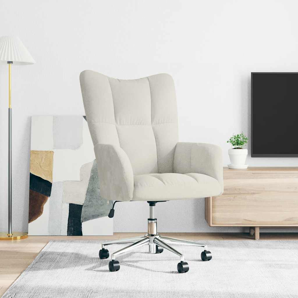 vidaXL Relaxstoel fluweel lichtgrijs