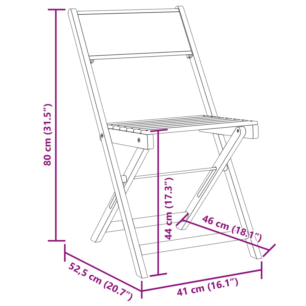 vidaXL 3-Piece Bistro Set Fabric and Solid Wood Cream