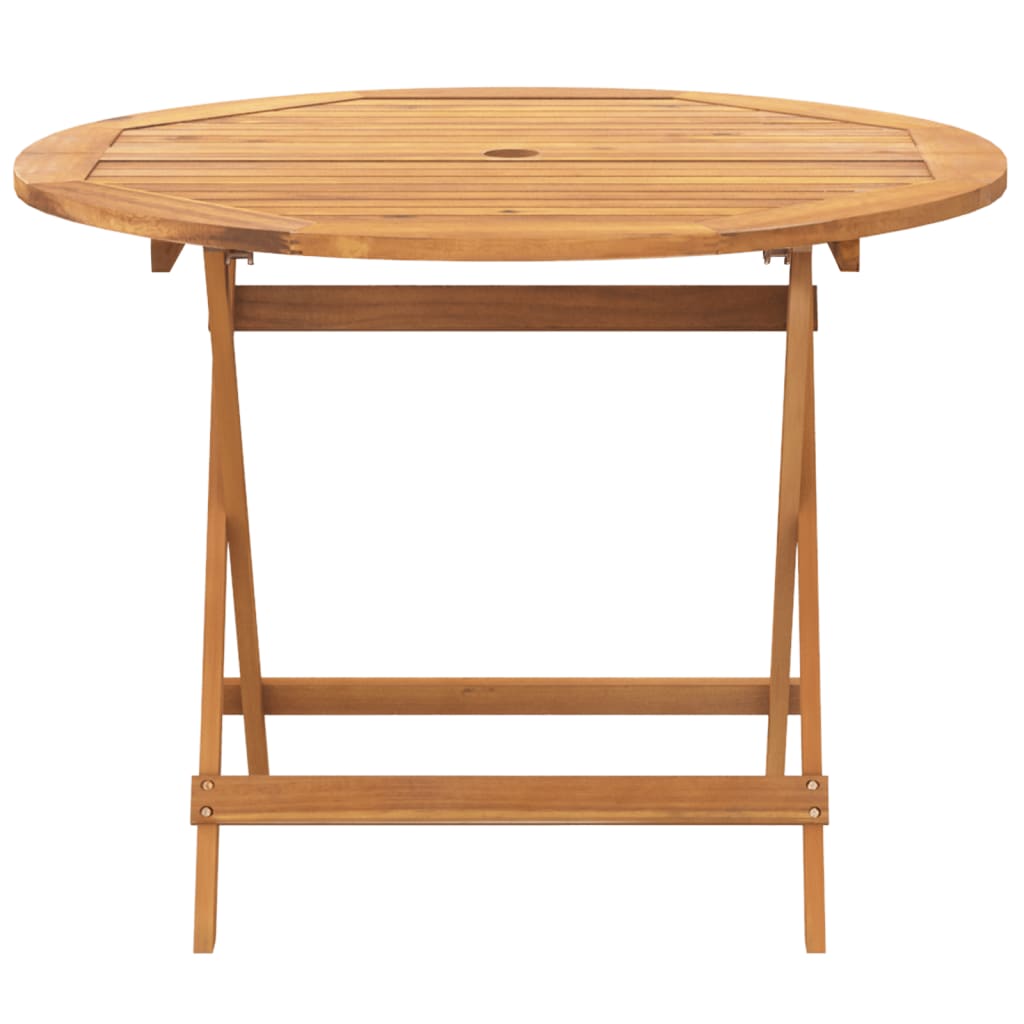 vidaXL 3-delige Bistroset polypropeen en massief hout zwart