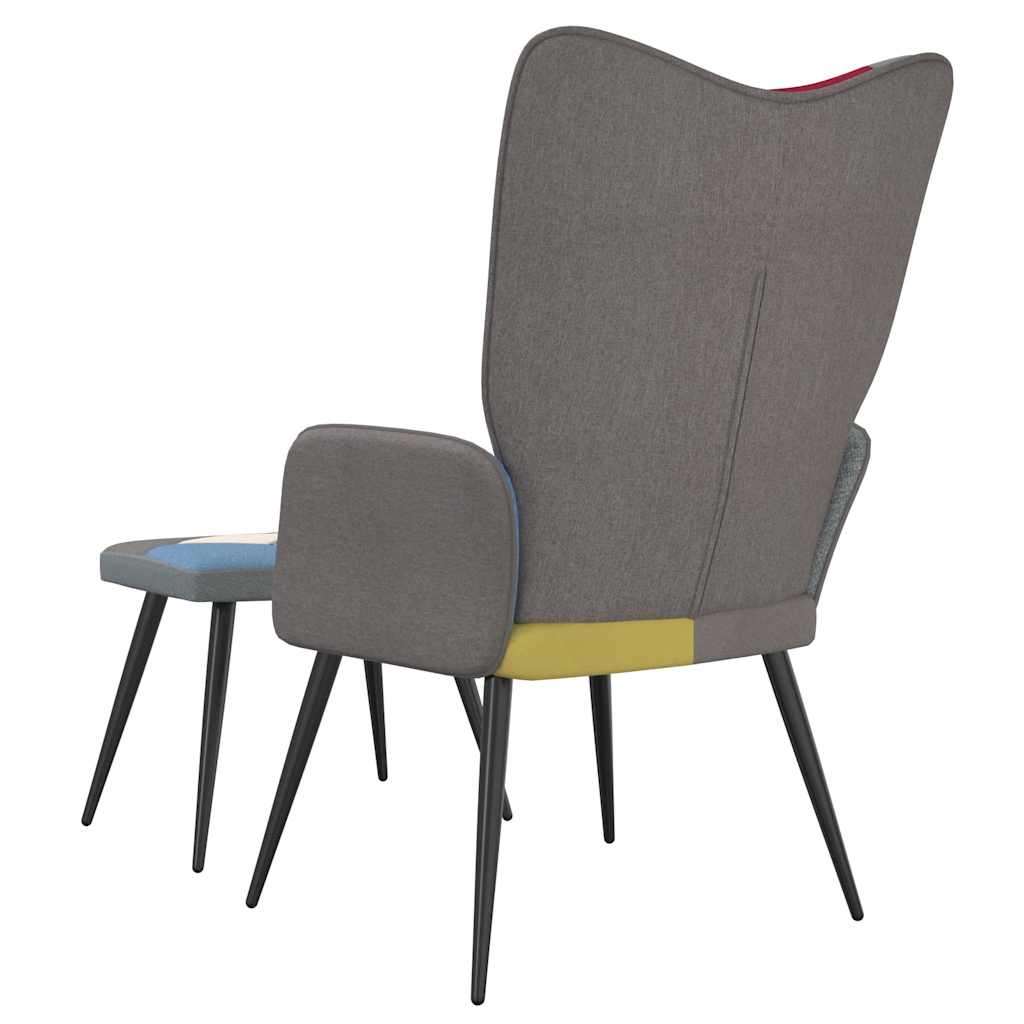 vidaXL Relaxstoel patchwork stof