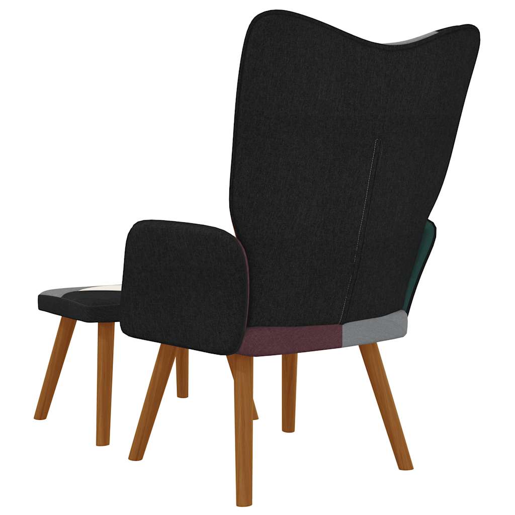 vidaXL Recliner patchwork fabric