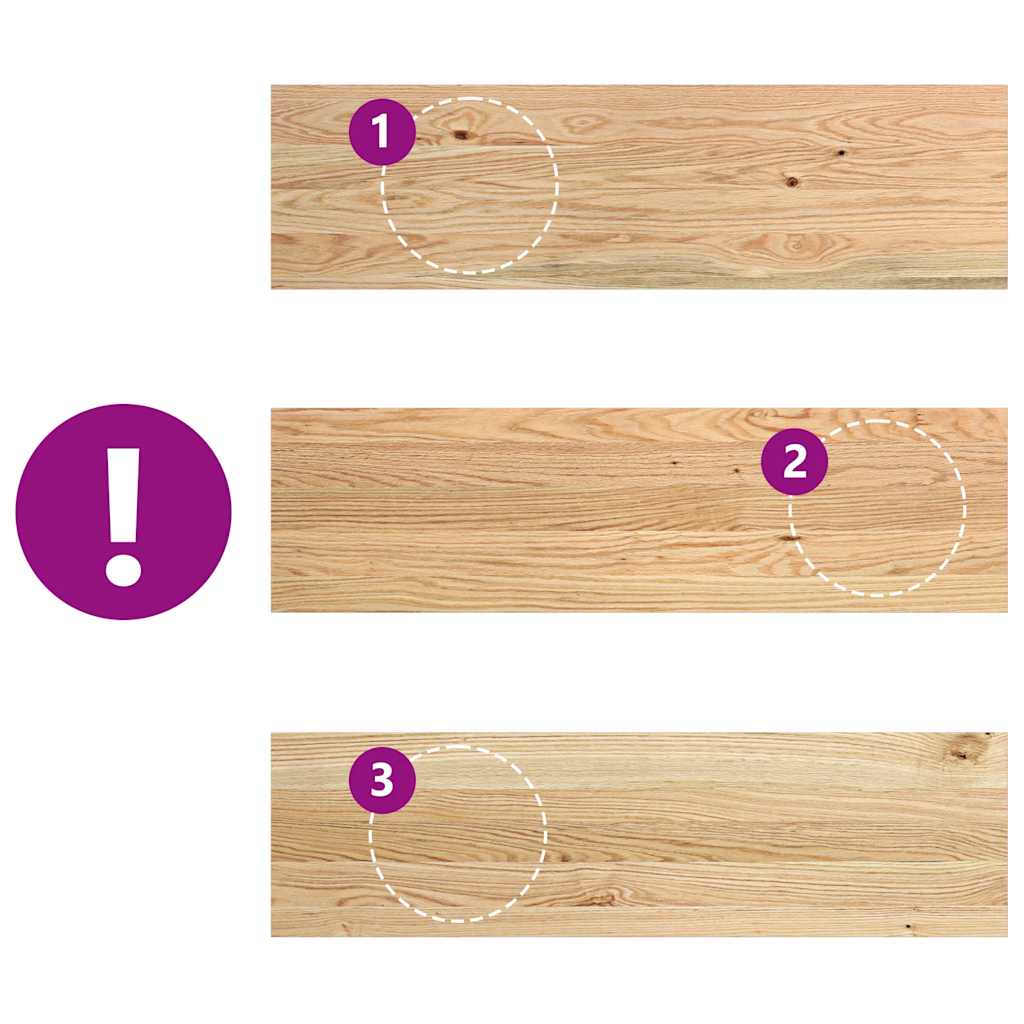 vidaXL Traptreden 4 st 70x25x2 cm onbehandeld massief eikenhout