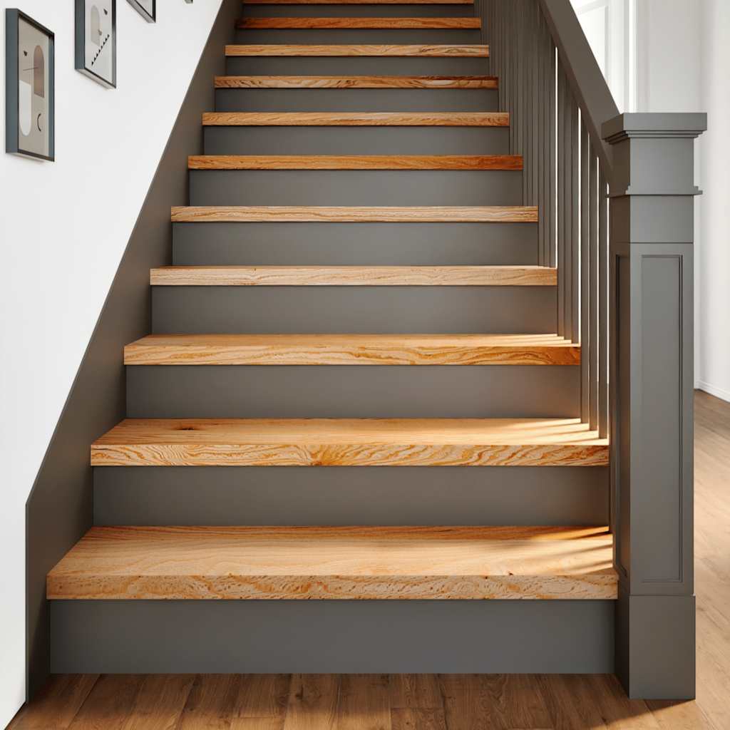 vidaXL Traptreden 4 st 70x25x2 cm onbehandeld massief eikenhout