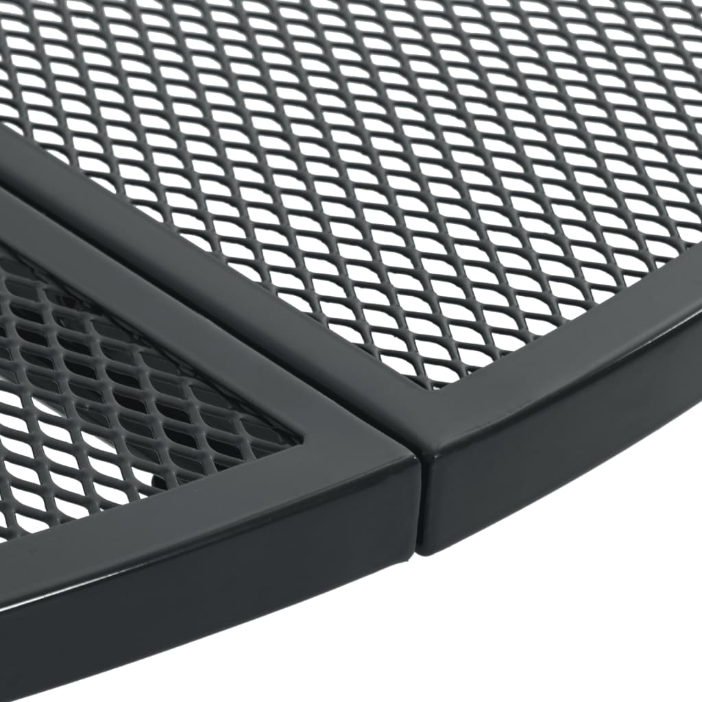 vidaXL 3-delige Tuinset stapelbaar gepoedercoat staal antracietkleur