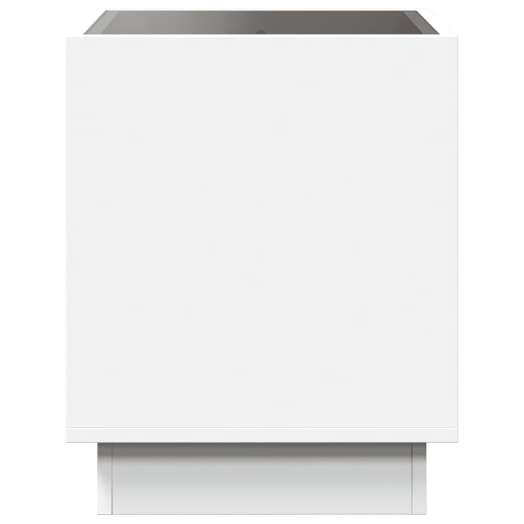 vidaXL Nachtkastje met Infinity LED 40x40x50 cm wit