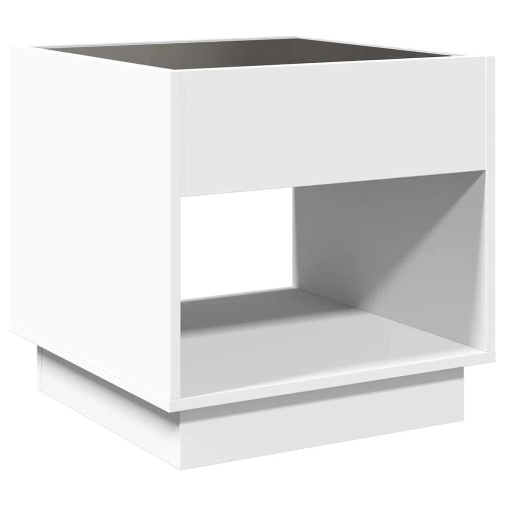 vidaXL Nachtkastje met Infinity LED 40x40x50 cm wit