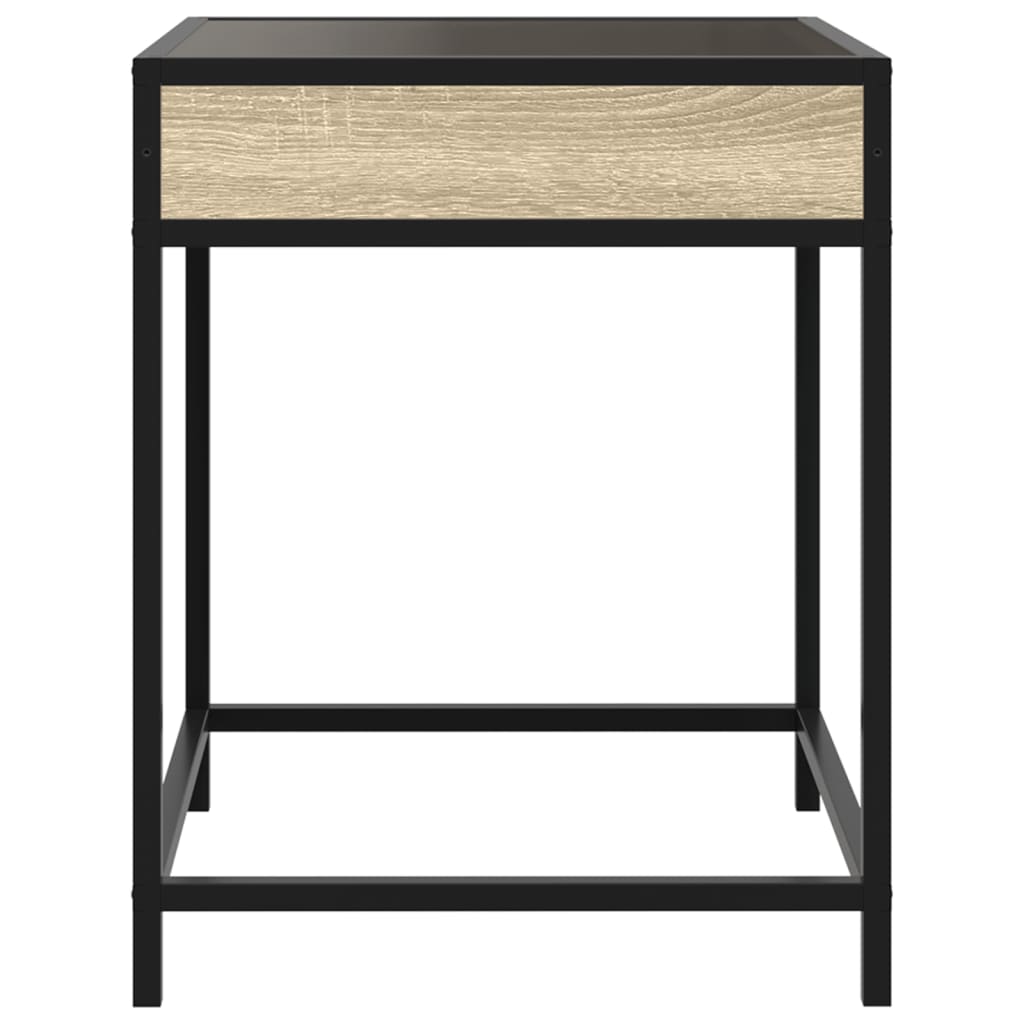 vidaXL Nachtkastje met Infinity LED 40x40x51 cm zwart