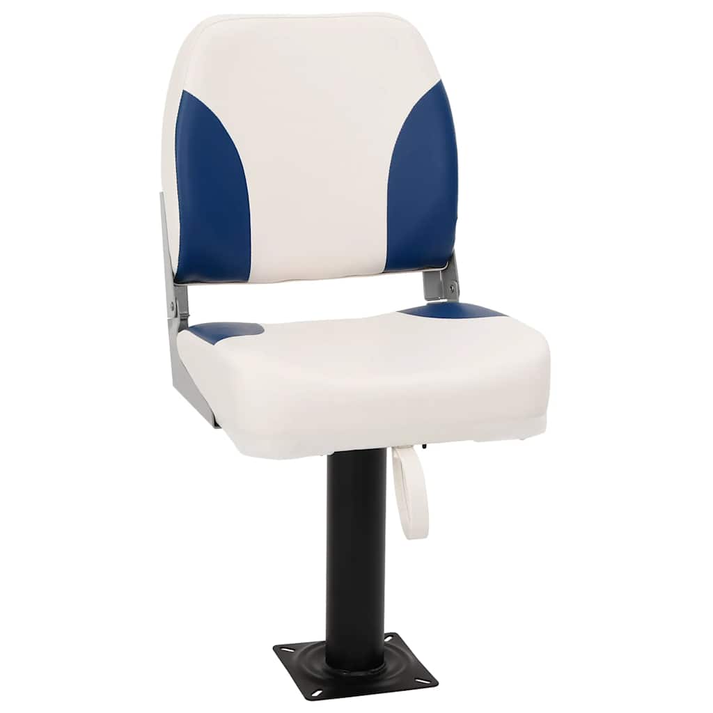 vidaXL Boat Seats 2 pcs Foldable Backrest 41x36x48 cm Blue White