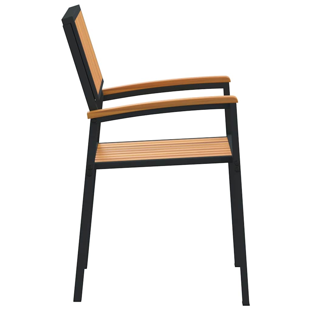 vidaXL Stacking Chair 6 pcs Brown 56 x 57 x 87 cm Solid Acacia Wood