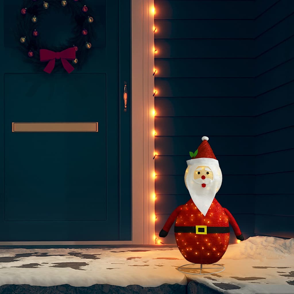 vidaXL Santa Claus Decorative LED 60 cm Luxurious Fabric