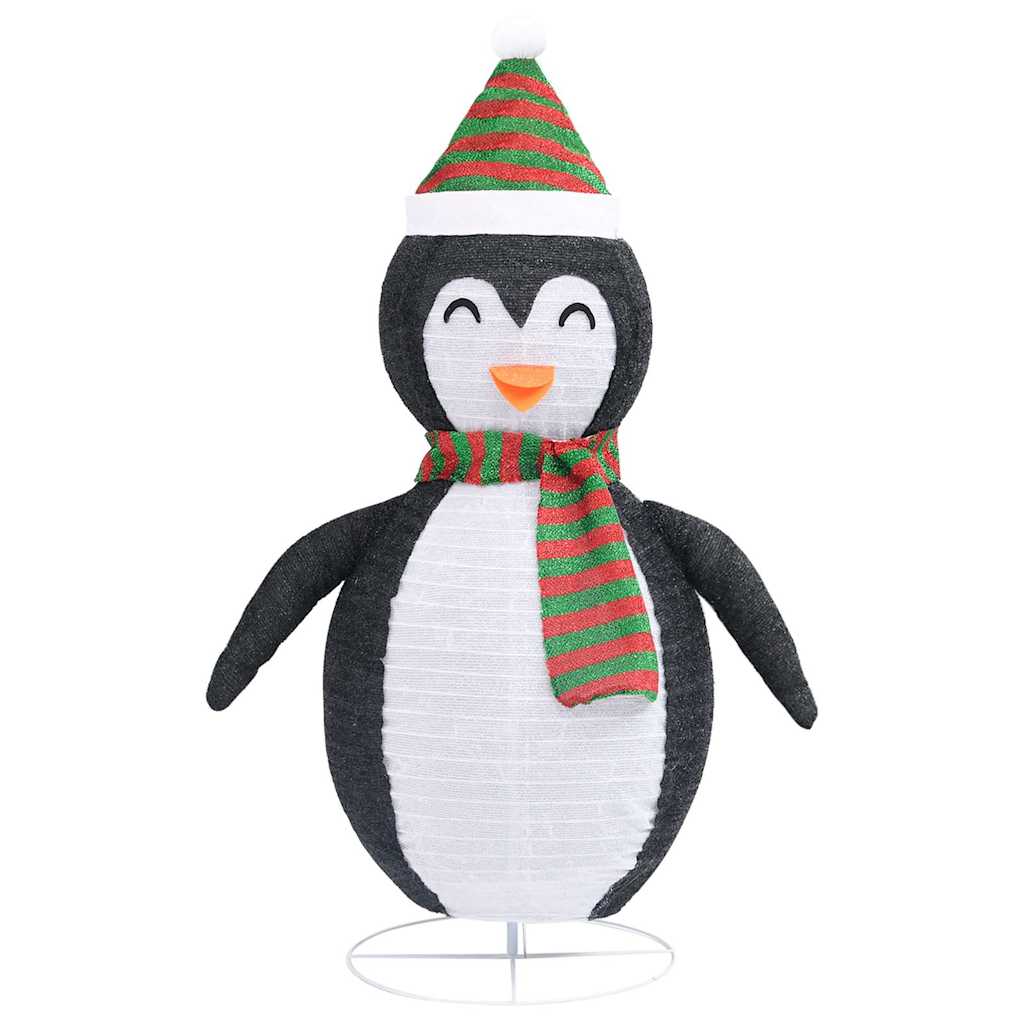 vidaXL Christmas Penguin decorative LED 60 cm luxurious fabric