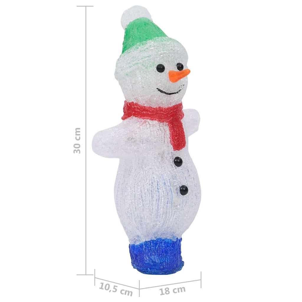 vidaXL Kerstfiguur kerstman LED binnen en buiten 28 cm acryl