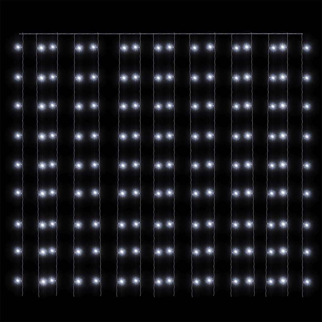 vidaXL Lichtsnoergordijn met 300 LED's en 8 functies 3x3 m warmwit