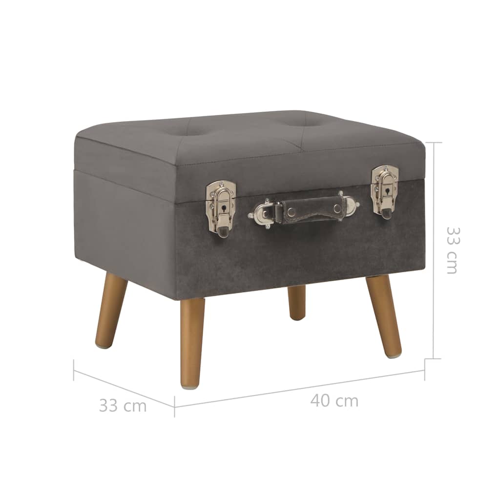vidaXL Opbergkruk 40 cm fluweel mosterdgeel