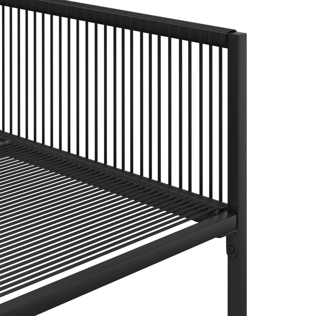 vidaXL 5-delige Tuinset poly rattan zwart