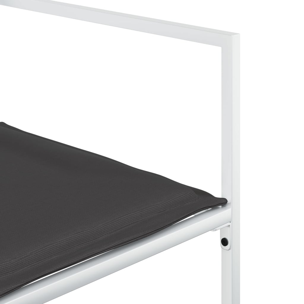 vidaXL 9-delige Tuinset met kussens textileen wit