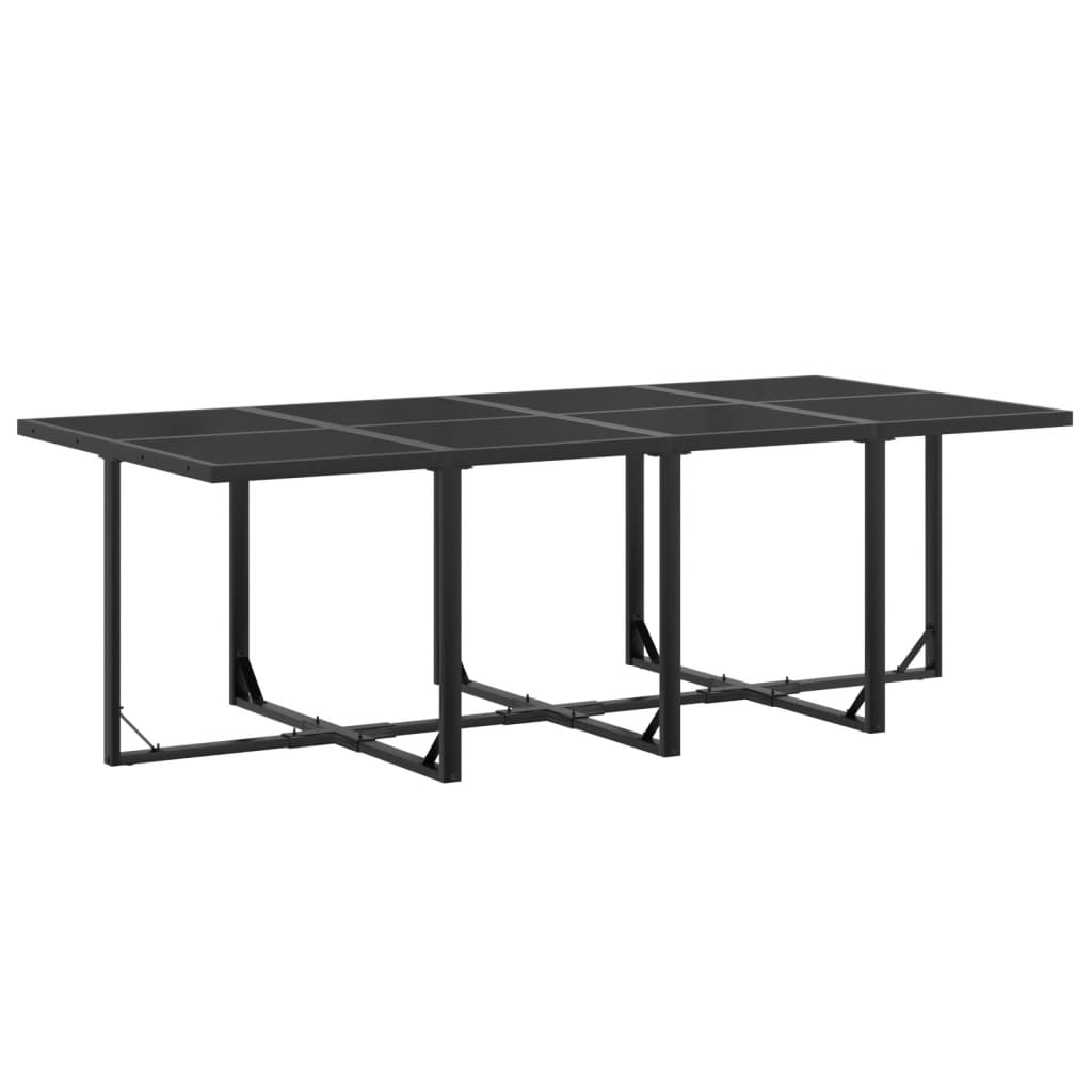 vidaXL 9-piece Garden Dining Set Textilene Black