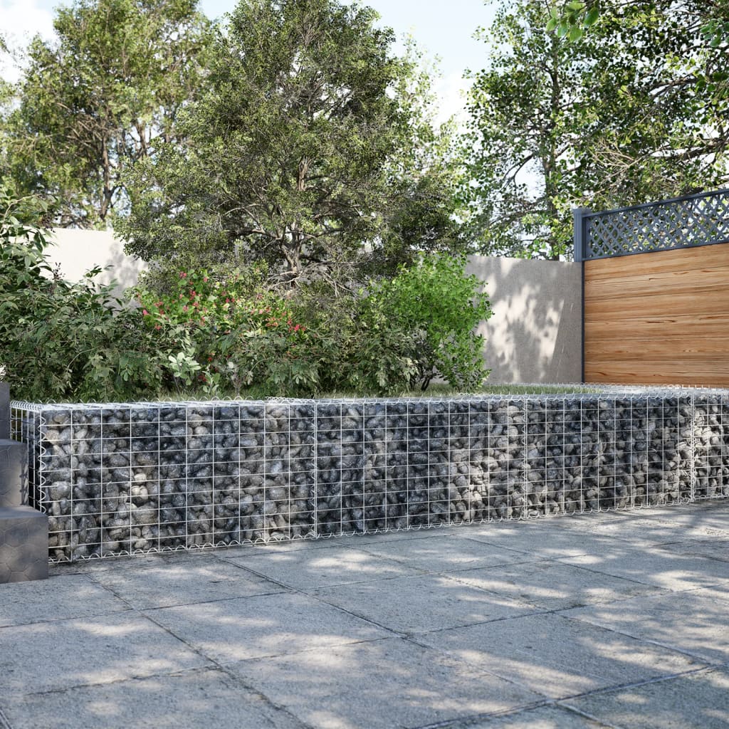 vidaXL Schanskorf 200x50x50 cm gegalvaniseerd ijzer zilverkleurig