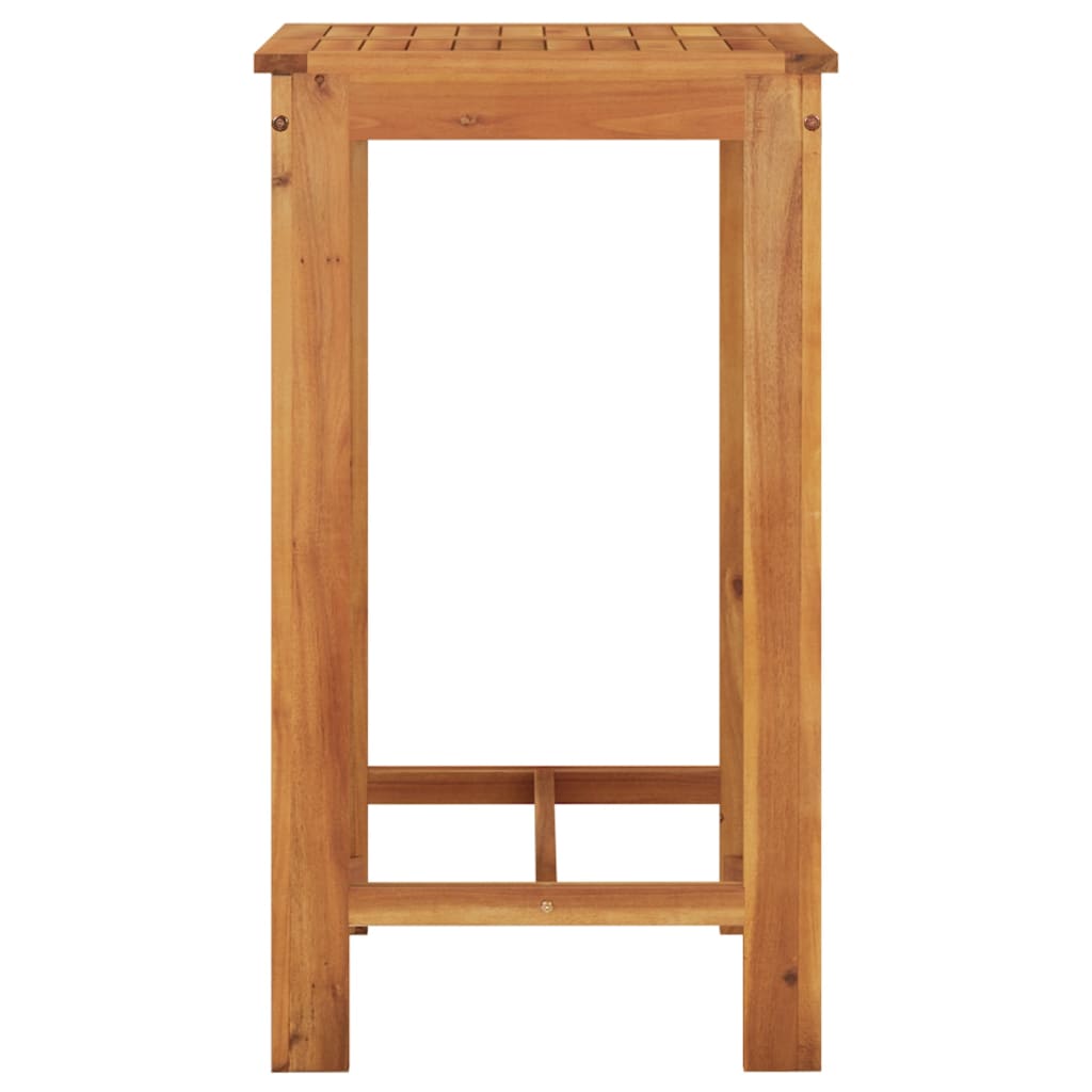 vidaXL 3-Piece Garden Bar Set Solid Acacia Wood and Poly Rattan Black