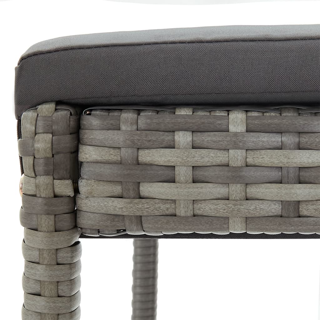 vidaXL 5-piece Garden Bar Set Solid Acacia Wood and Poly Rattan Black