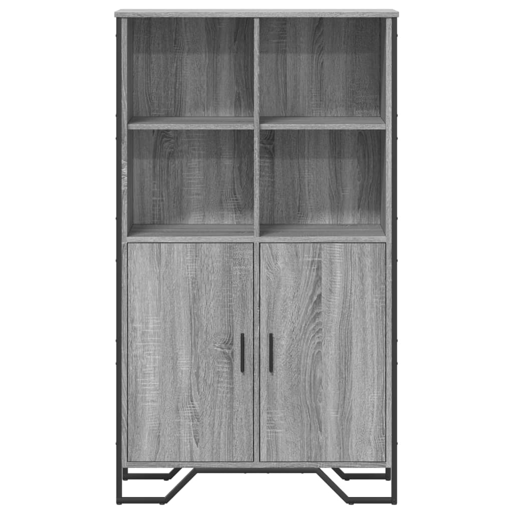 vidaXL Hoge kast 79,5x35,5x137,5 cm bewerkt hout zwart