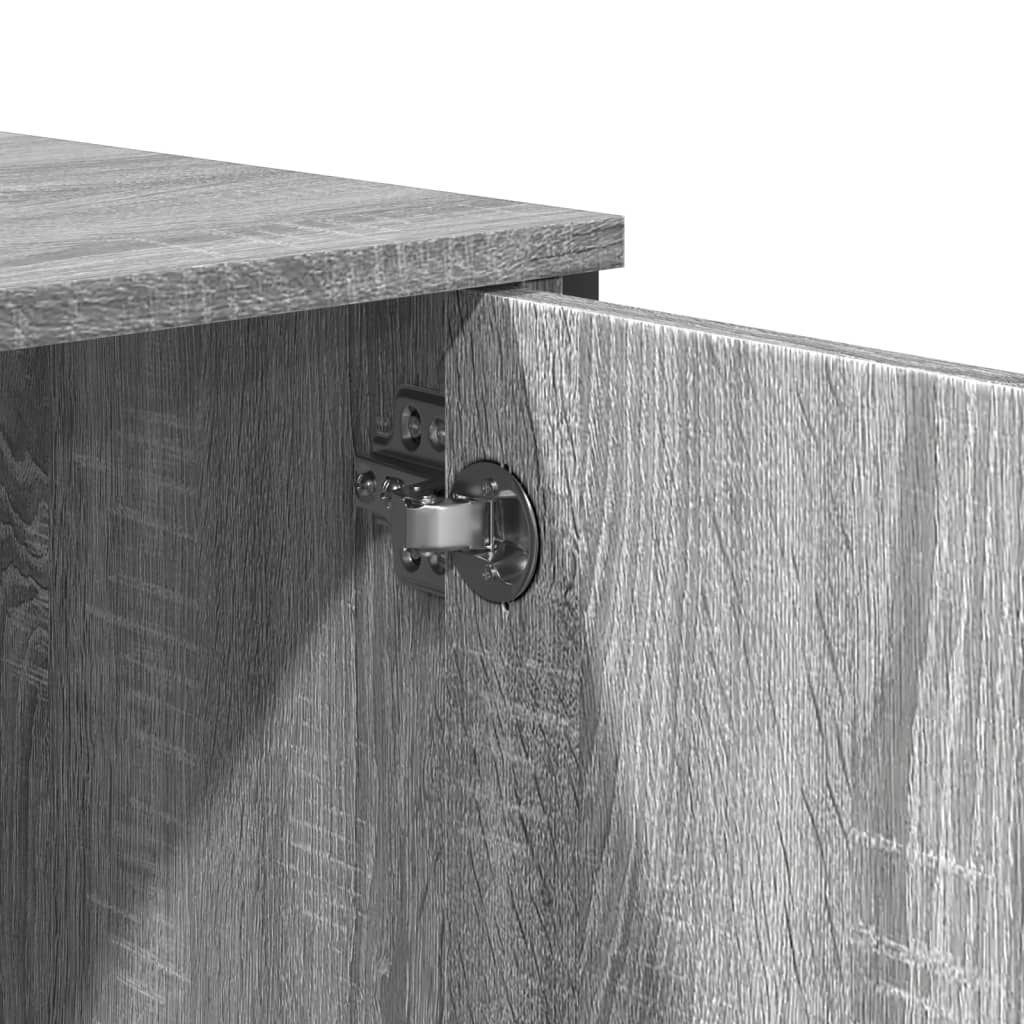 vidaXL Hoge kast 79,5x35,5x137,5 cm bewerkt hout zwart