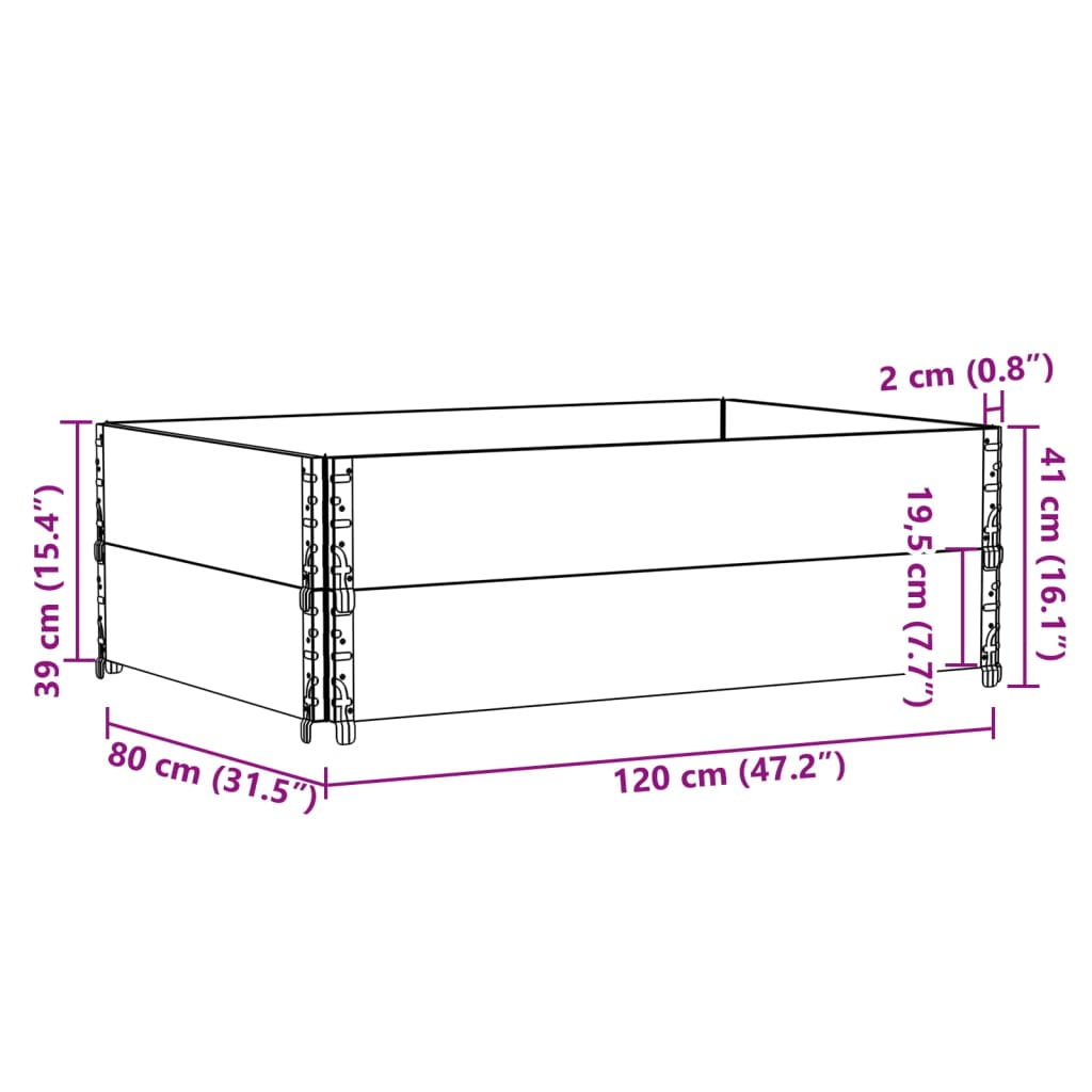 vidaXL Plantenbak 100x50 cm massief grenenhout