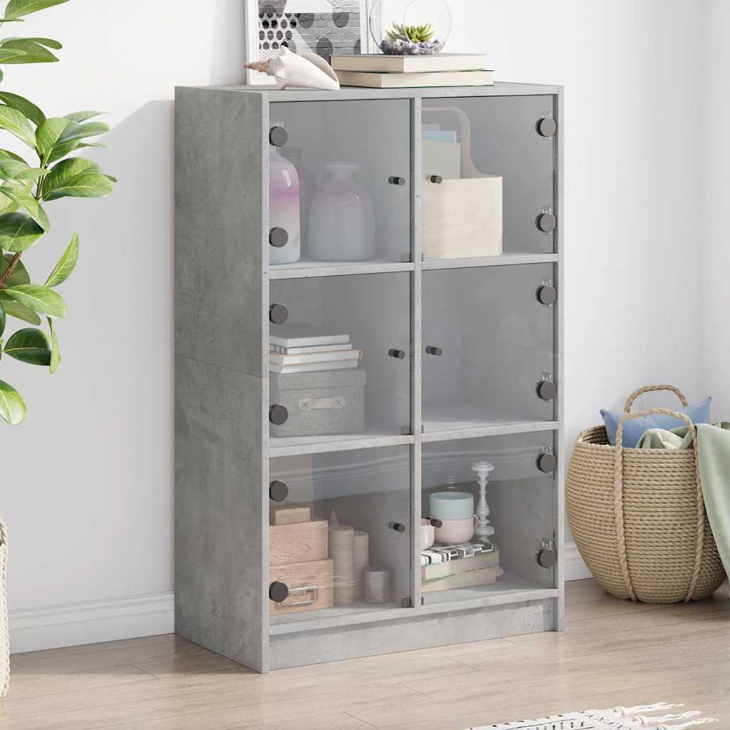 vidaXL Boekenkast met deuren 136x37x109 cm bewerkt hout wit