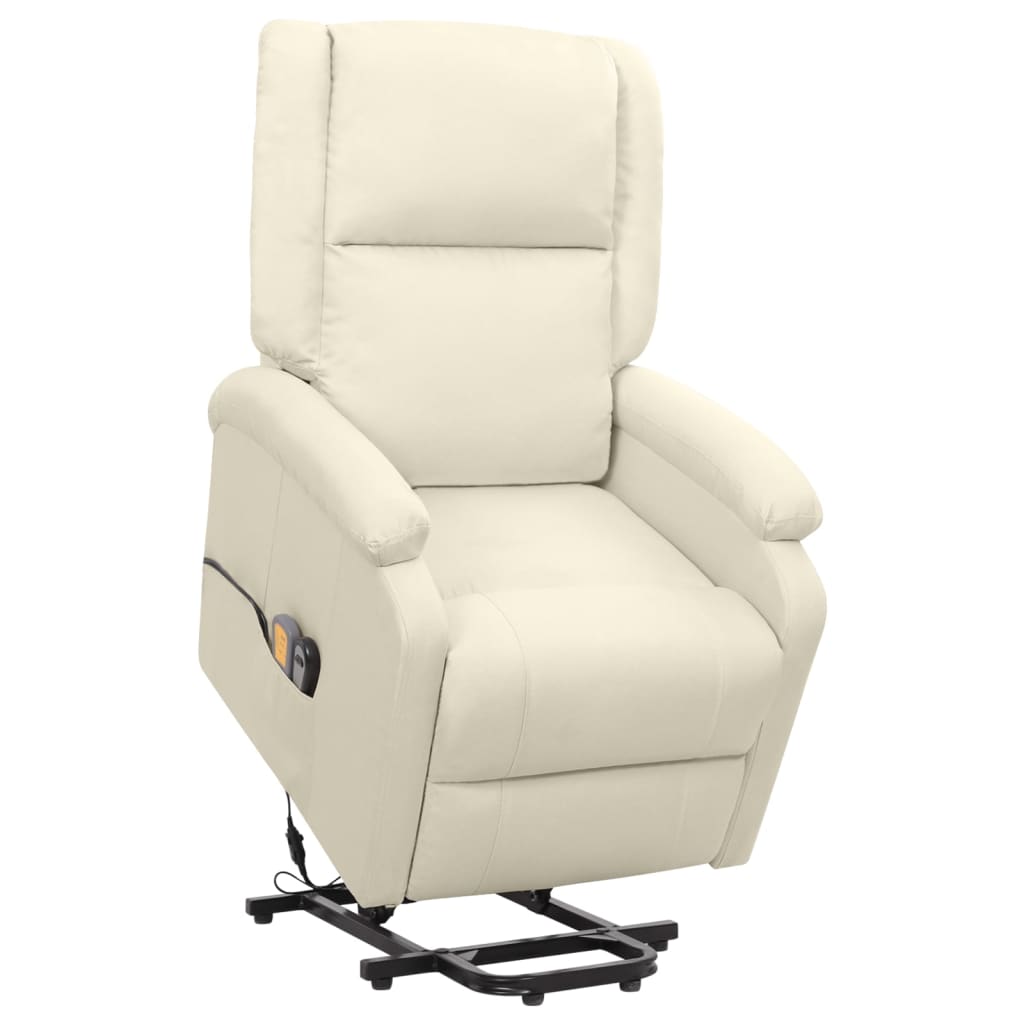 vidaXL Sta-op-massagestoel stof lichtgrijs