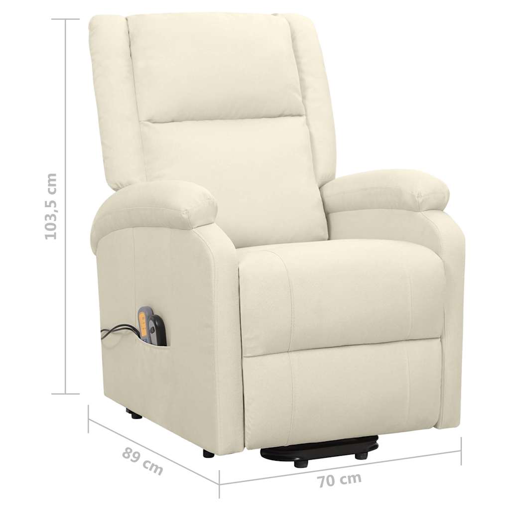 vidaXL Sta-op-massagestoel stof lichtgrijs