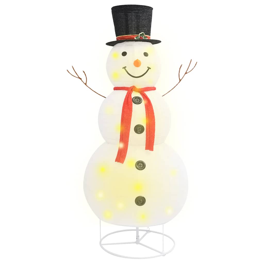 vidaXL Decoratieve sneeuwpop LED 60 cm luxe stof