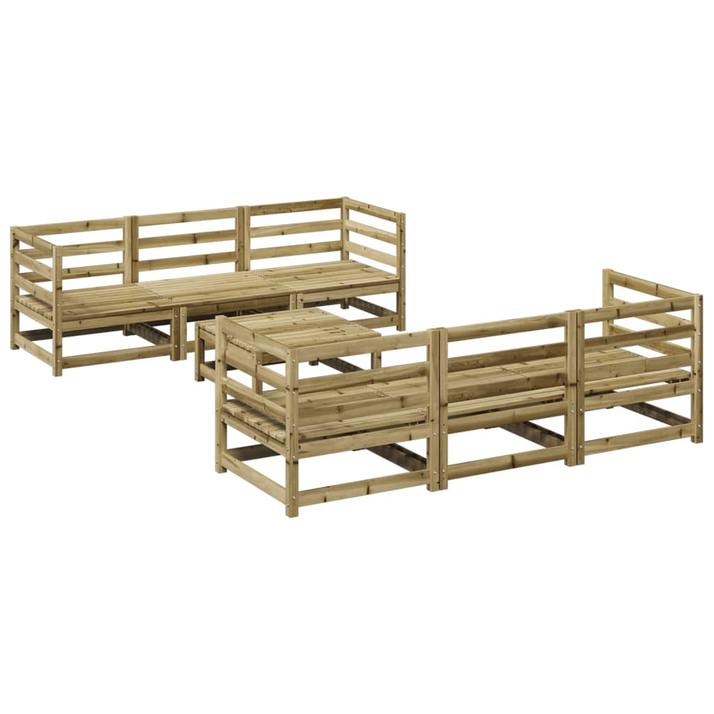 vidaXL 7-Piece Lounge Set Solid Pinewood