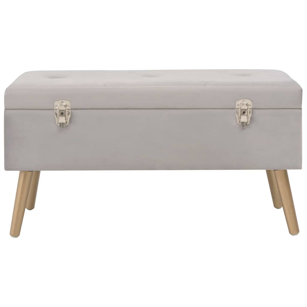 vidaXL Storage Bench 80 cm Velvet Green