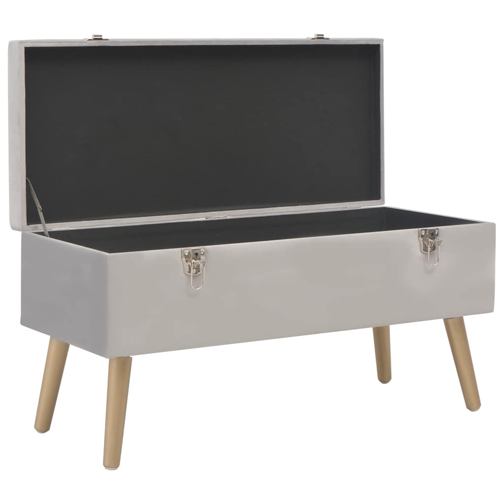 vidaXL Storage Bench 80 cm Velvet Green