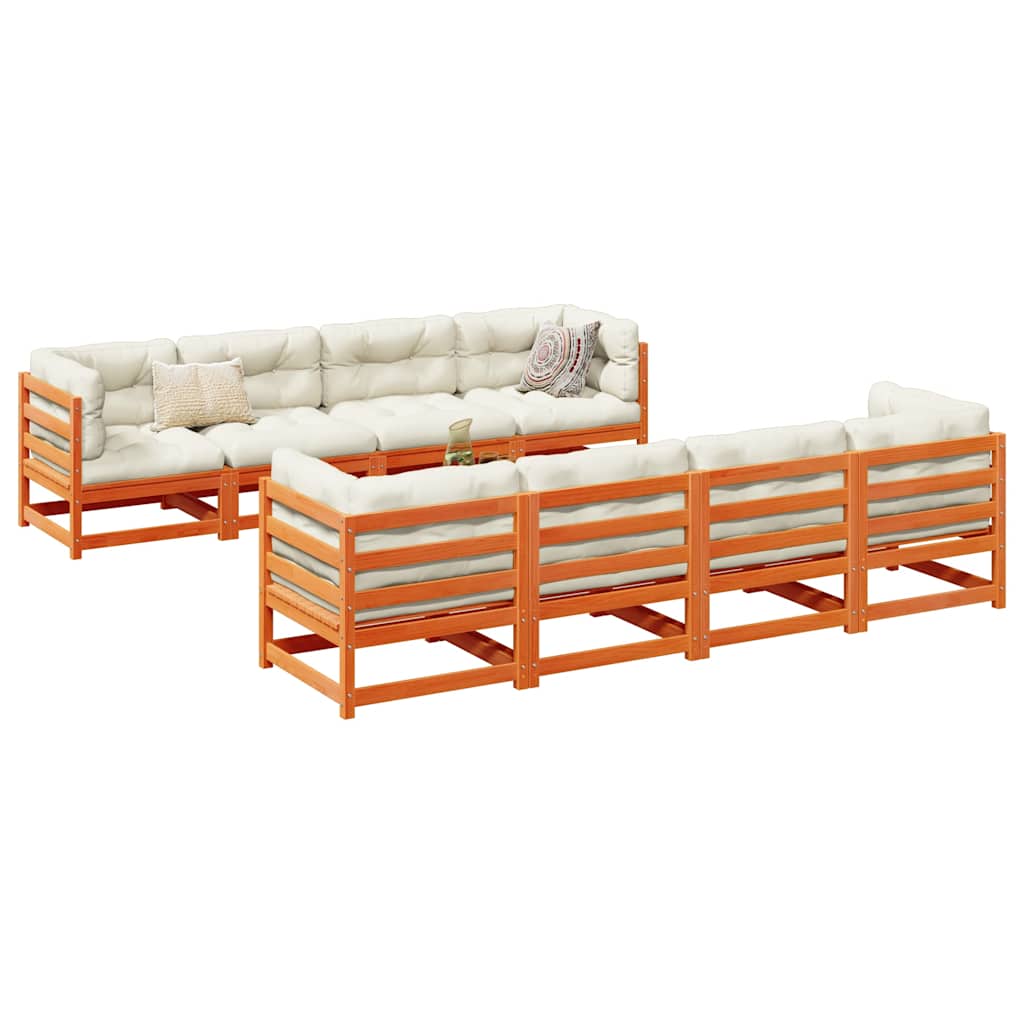 vidaXL 9-piece Lounge Set Solid Pine Wood
