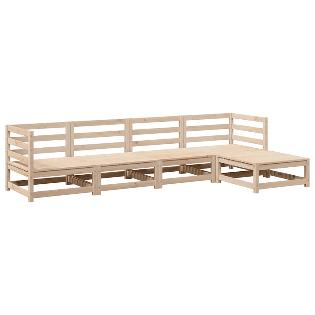 vidaXL 5-Piece Lounge Set Solid Pine Wood