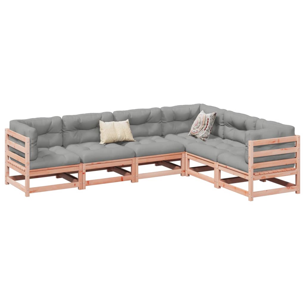vidaXL 6-delige Loungeset massief grenenhout