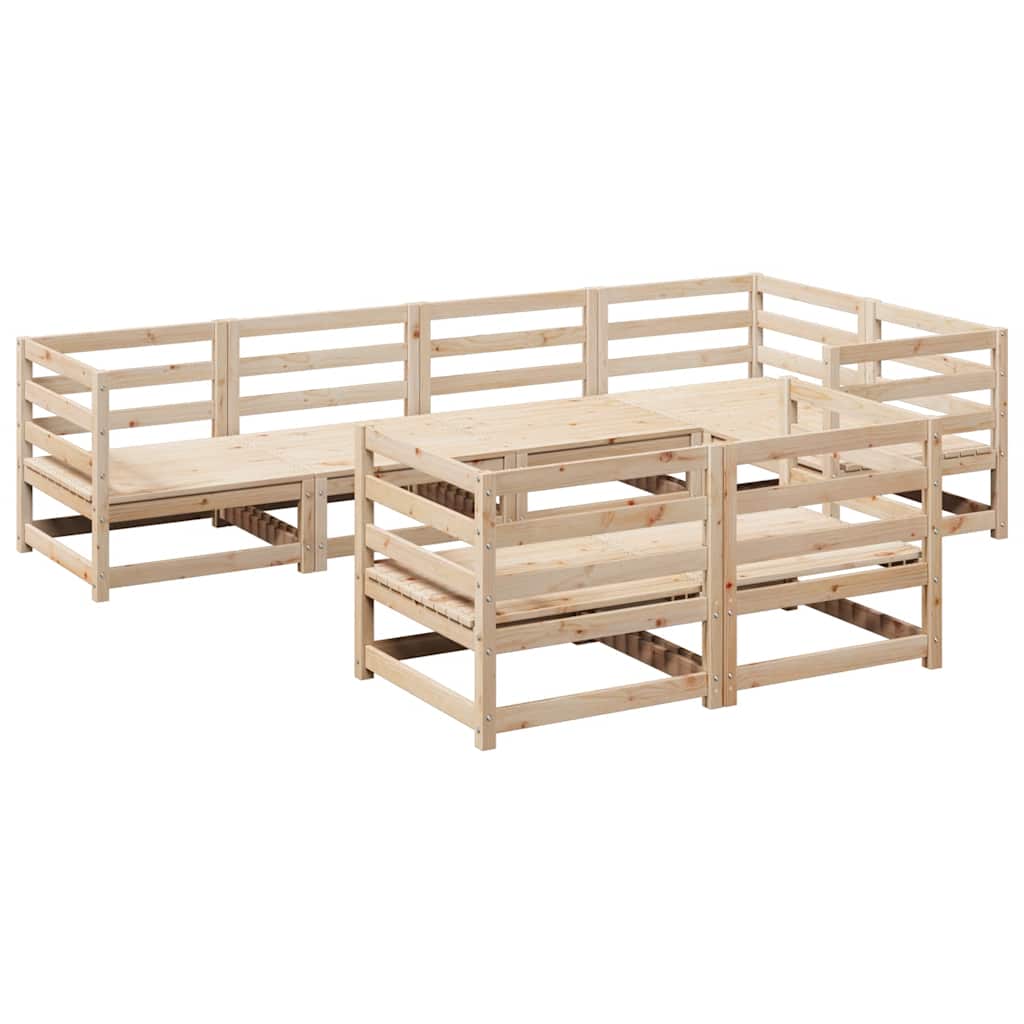 vidaXL 7-Piece Lounge Set Solid Pine Wood