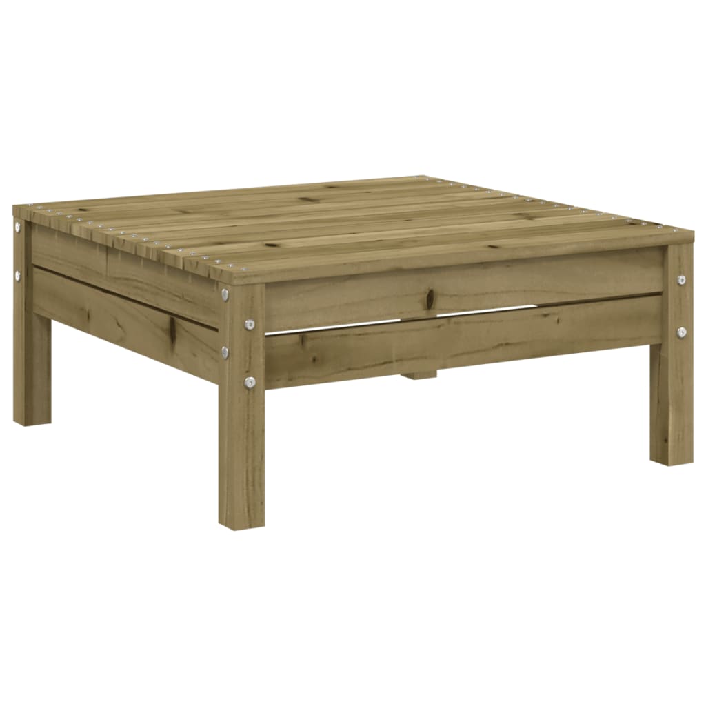 vidaXL 9-delige Loungeset met kussens massief grenenhout wasbruin