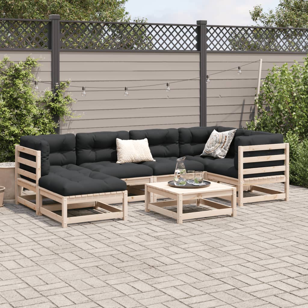 vidaXL 7-delige Loungeset massief grenenhout