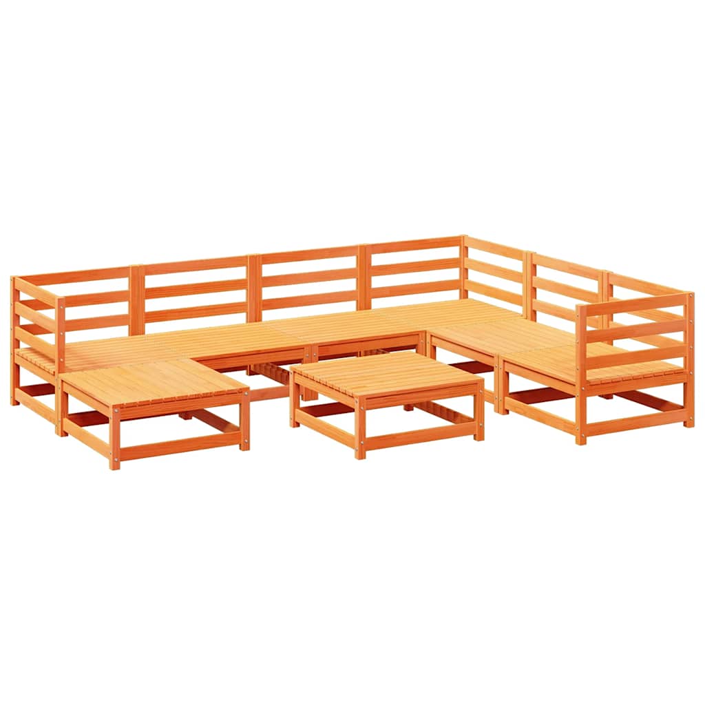 vidaXL 8-delige Loungeset massief grenenhout