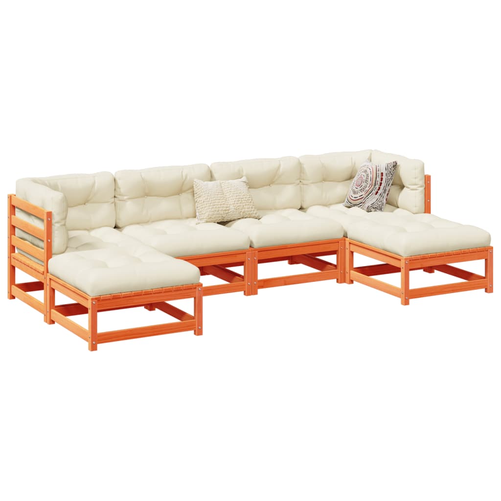 vidaXL 6-delige Loungeset massief grenenhout