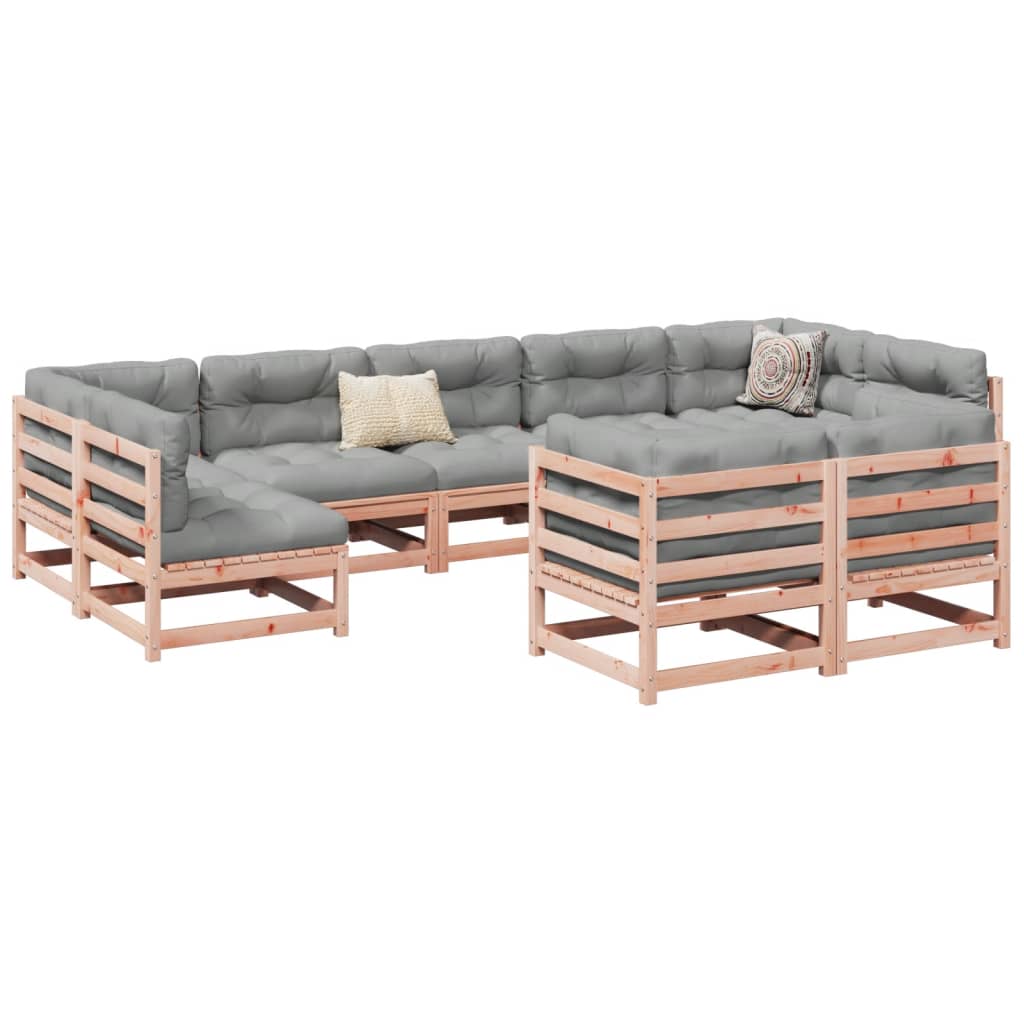vidaXL 9-delige Loungeset massief grenenhout