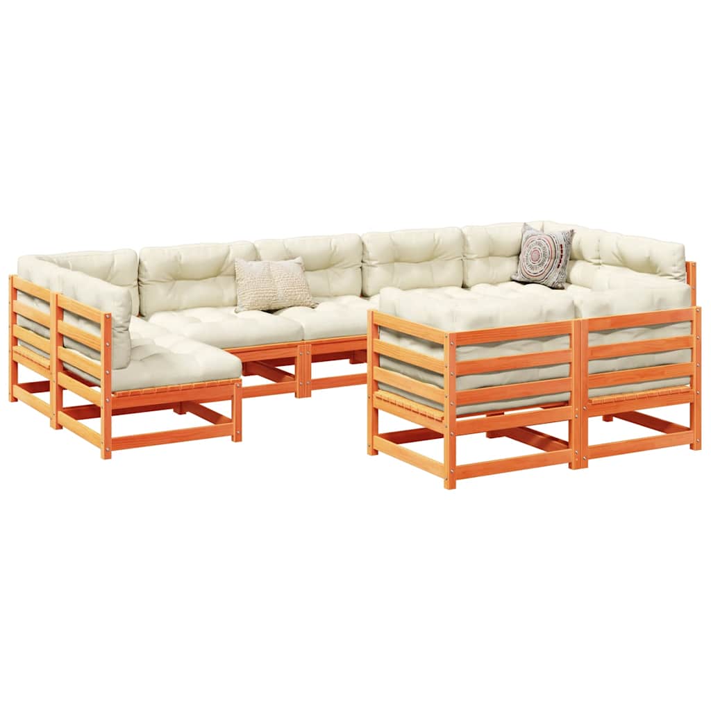 vidaXL 9-delige Loungeset massief grenenhout