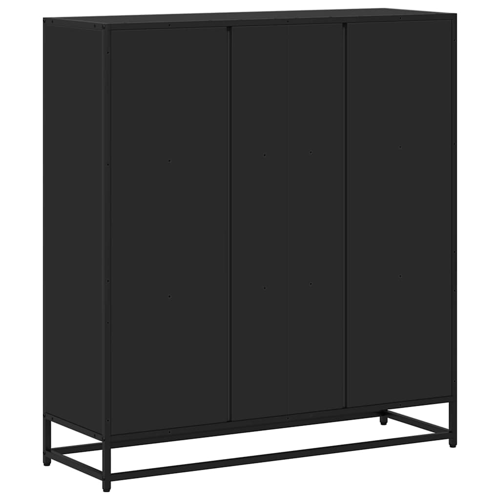 vidaXL Boekenkast 97,5x33x107,5 cm bewerkt hout en metaal zwart
