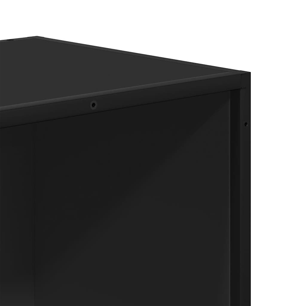 vidaXL Boekenkast 97,5x33x107,5 cm bewerkt hout en metaal zwart
